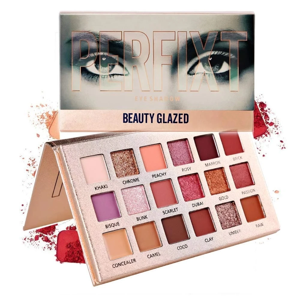 Beauty Glazed 18 цветов Палитра теней для макияжа водостойкие блестящие пигментные