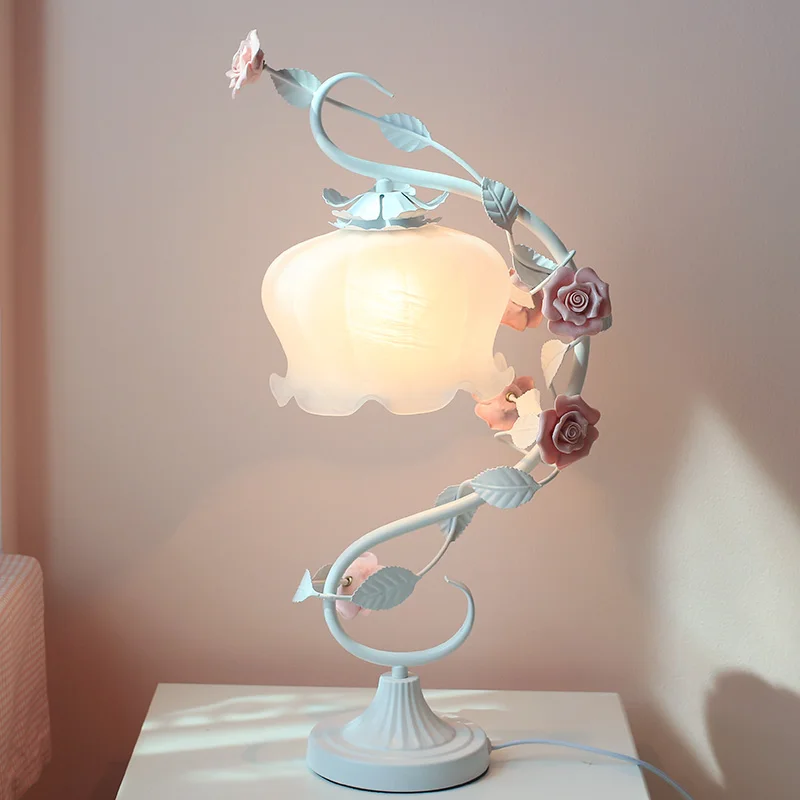 Американская сельская спальня принцесса розовая роза Сердце для девочек Детская