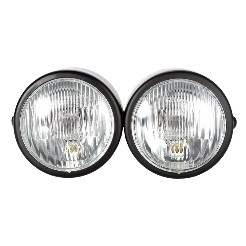 Черная двойная передняя фара для мотоцикла универсальный уличный истребитель