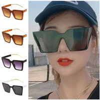 fashion sunglasses siamese lens sun glasses unisex retro adumbral anti uv spectacles oversize frame eyeglasses a