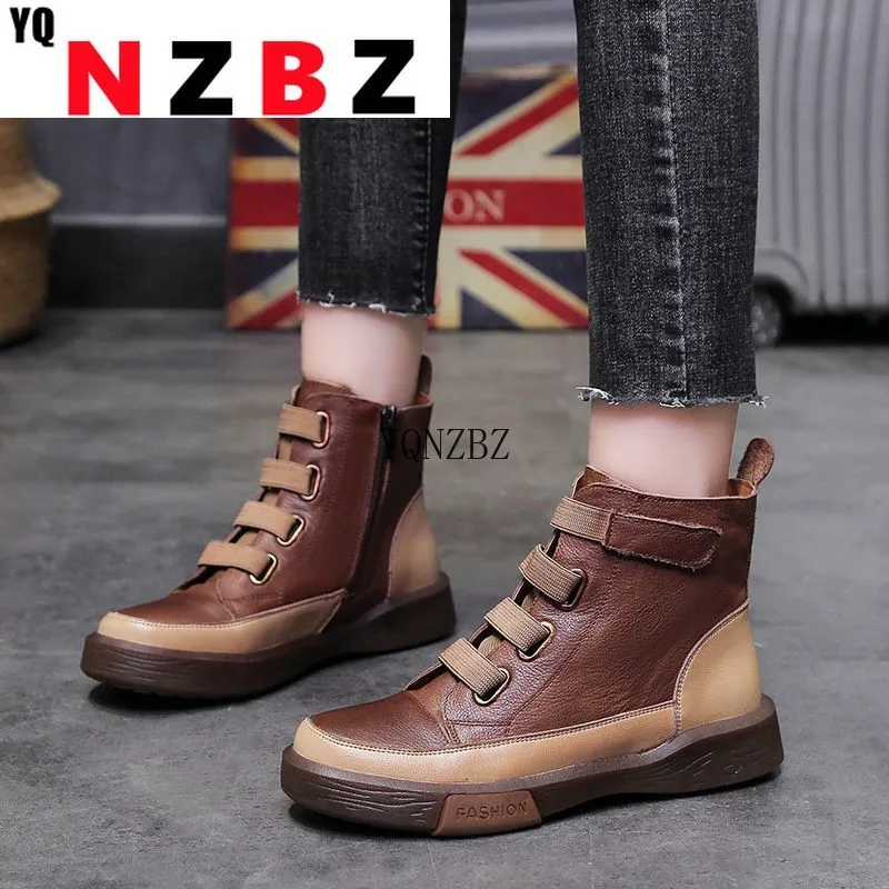 

Winter Boots Women 2022 Velcro Winter Side Zipper Plus Velvet All-match Student Thick-soled Thickened Warm Non-slip Snow Boots