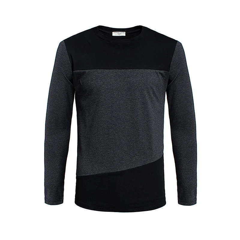 2019 модная мужская футболка хлопковая с длинным рукавом Мужская Топы И Футболки