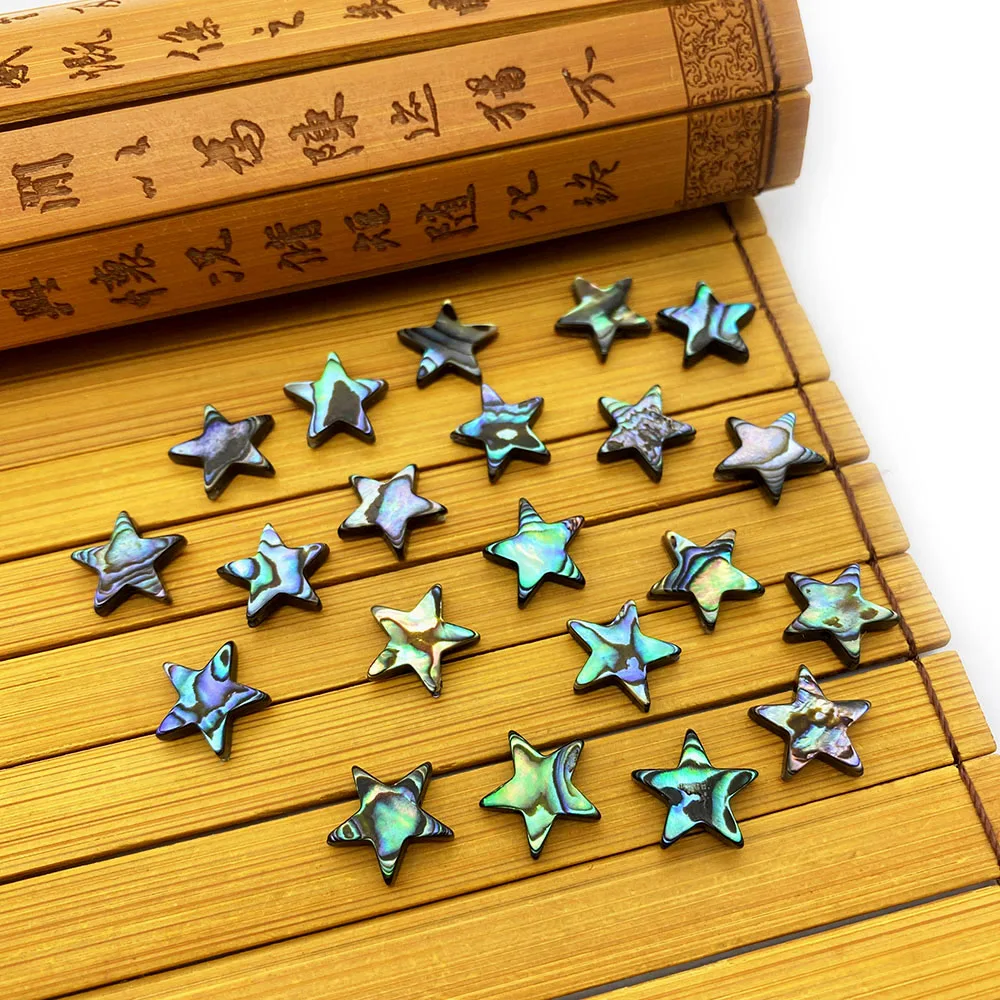 

3pcs/pack of Natural Abalone Shell Seed Beads Five-pointed Star-shaped Vertical Hole Beads Suitable for Making Charm Jewelry