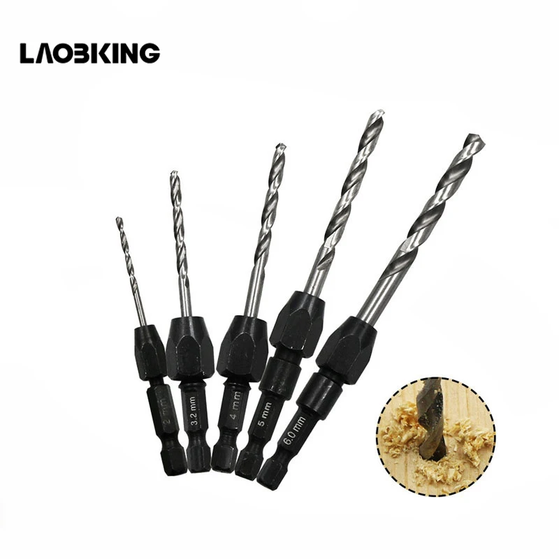 Набор быстросменных сверл комплект из 5 насадок с шестигранным хвостовиком 2 6 мм