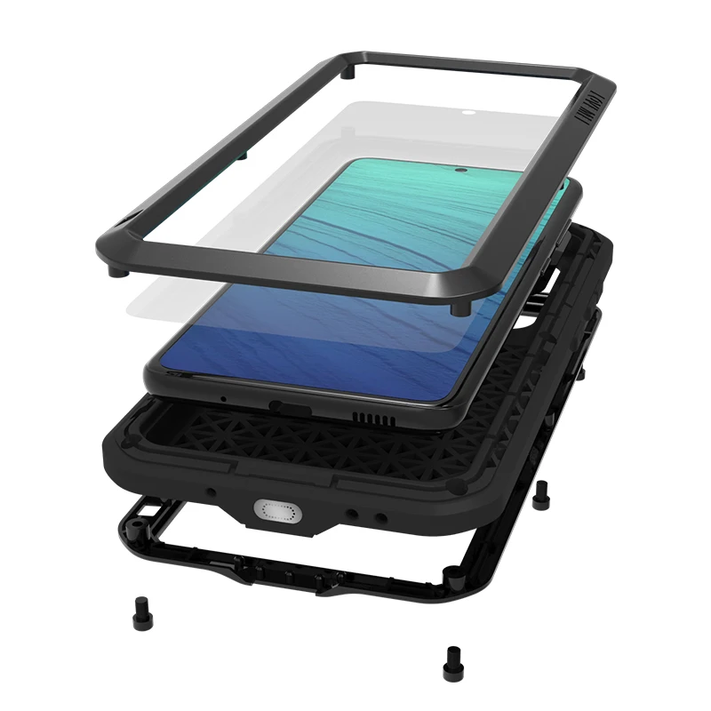 Оригинальный мощный 360 армированный противоударный металлический алюминиевый