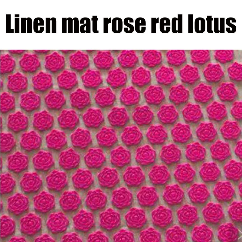 Linen mat 2 74*44 см Лотос Спайк Акупрессура Массажный коврик натуральный органический лен хлопок подушка Релаксация снимает стресс напряжение тело йога коврик - Цвет: Linen mat 2