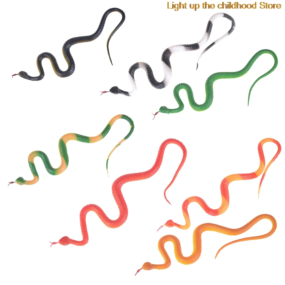 

New Simulation Rubber Snake Fake Artificial Rubber Faux Snake Model Toy Snake Fake Animal Gift Halloween Costume Party Supplies