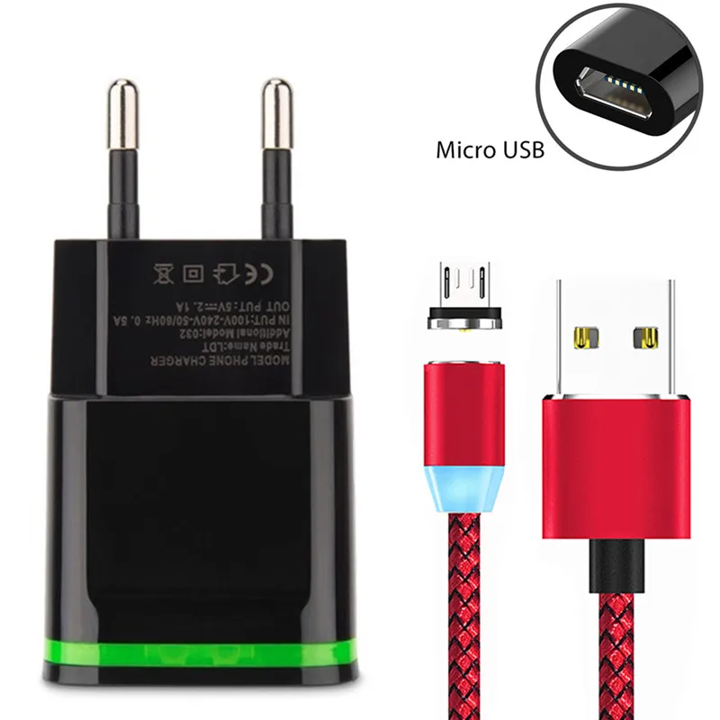 1 м кабель Micro USB 360 градусов Круглый Магнитный зарядный Шнур адаптер для Huawei Honor 20i 9