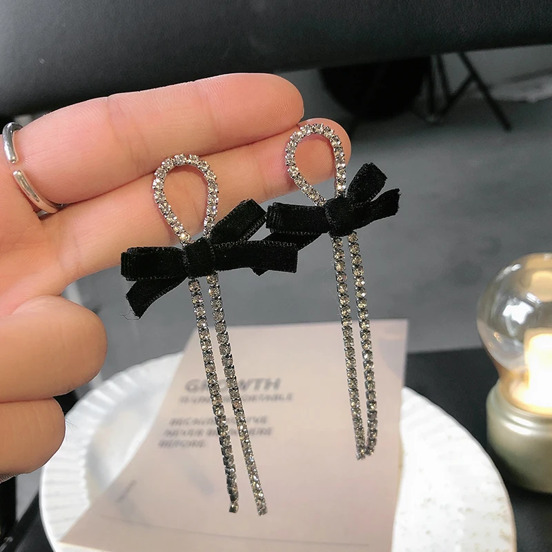 

Black bow stud new fashion earring earrings