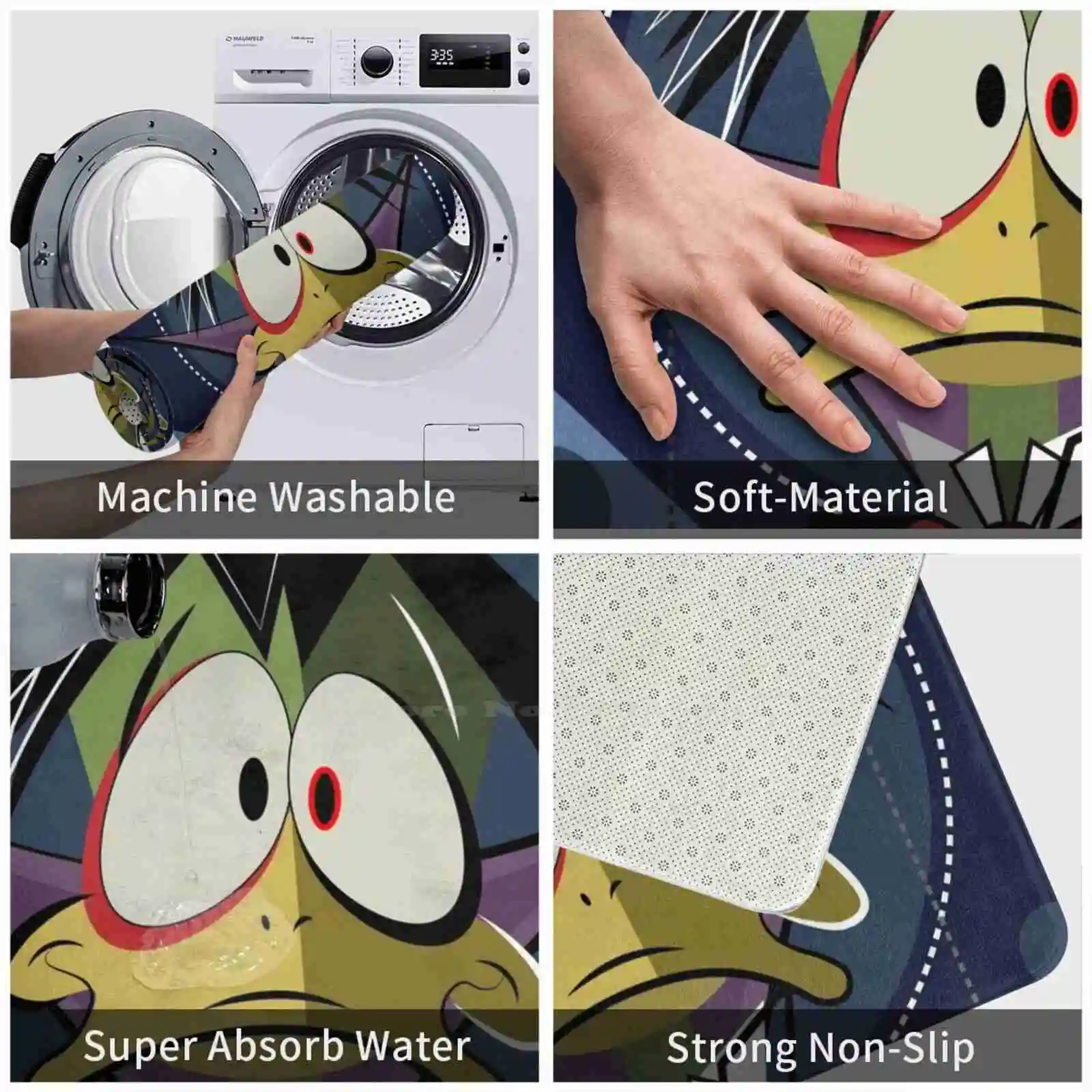 Вампир Веган! Домашний ковер 3 размера для комнаты утка мультяшный ретро 90S 80S