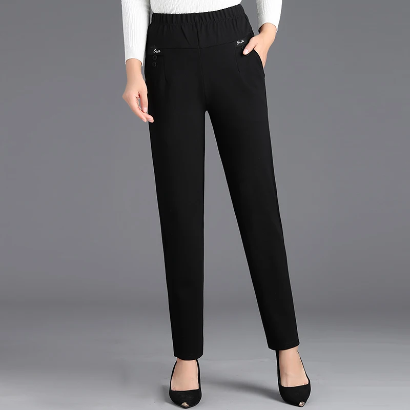 Брюки женские повседневные в Вертикальную Полоску удобные прямые штаны с