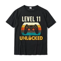 level 11 unlocked boys 11th birthday 11 year old gamer gift camisas hombre male wholesale geek t shirt cotton t shirts casual
