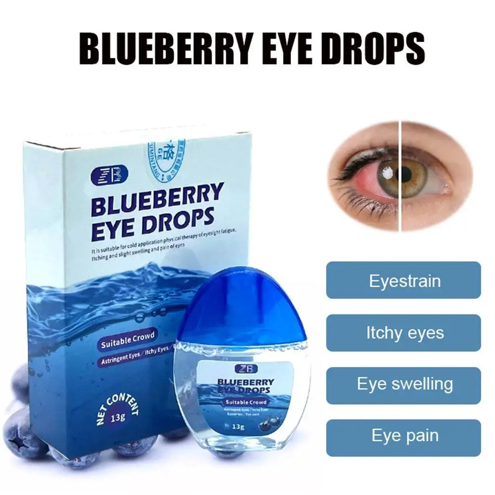 

Blueberry Eye Drops To Relieve Red Eye Discomfort, Blurred Vision, Dry Itchy Eyes, Cleansing And Detoxifying Eye Care