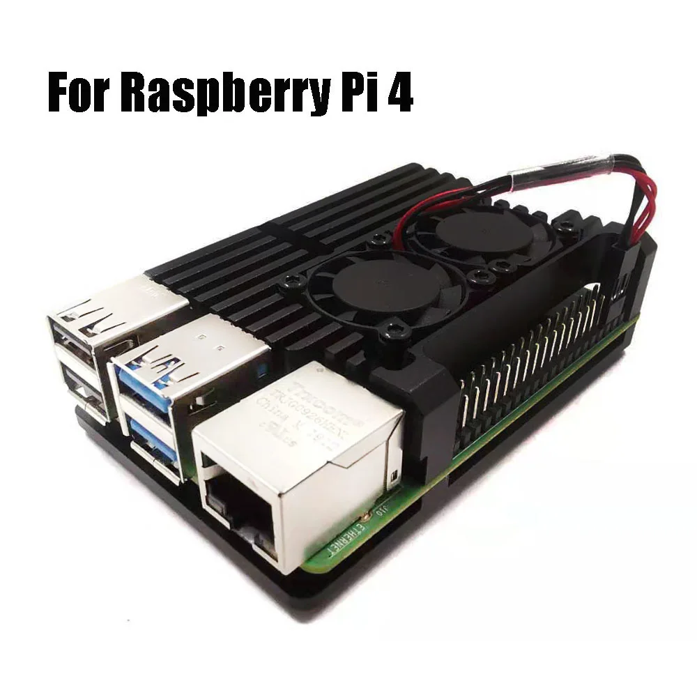 Новинка 2019 чехол из алюминиевого сплава для модели Raspberry Pi 4 B черного цвета с
