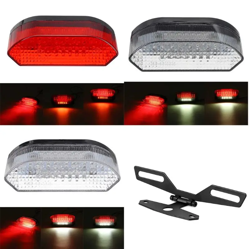 

Smoke 30LED Motorcycle ATV Brake License Plate Tail Light Stop Running Bracket
