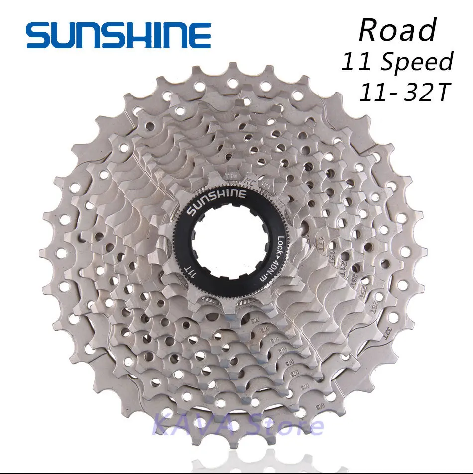 SUNSHINE 11S 11-32T Free Wheels Road Bicycle Flywheel Steel 11 Speed Cassette Sprocket 11-32T Compatible for Parts R9100 R8000