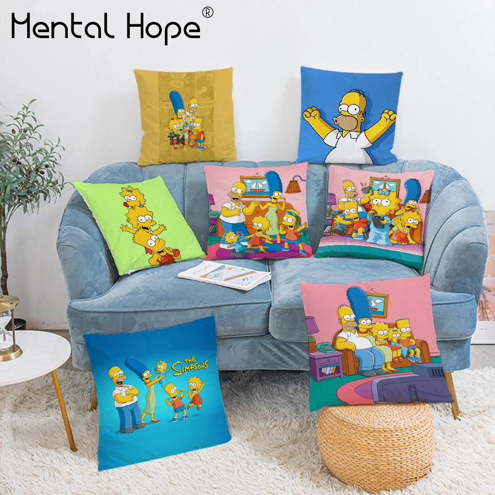 

Cartoon Style Decorative Plush Throw Pillow Cover XPS Print Sofa Cushion Cover Home Decor Living Room Square Pillowcase