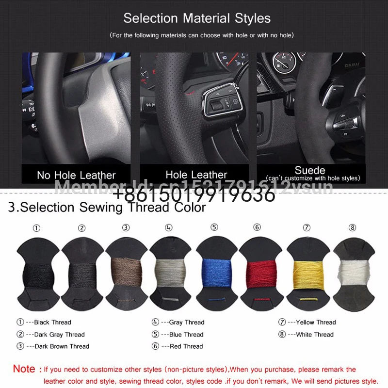 

Hand sewing Black Suede steering wheel cover for Benz AMG c260gl E C e3001 c200 e260l 350