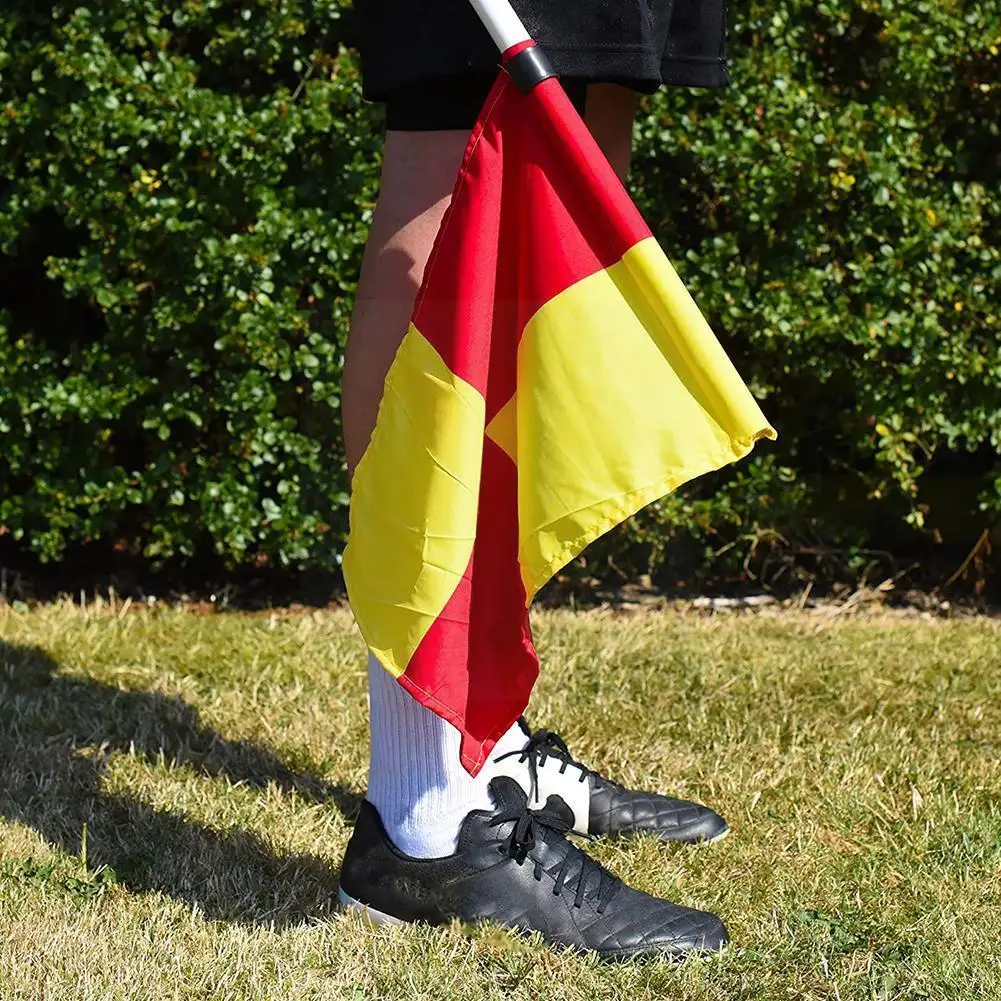 

Футбол, флаг футбольного судьи, яркая Спортивная искусственная футбольная арбитра, футбольные принадлежности, флаги Gyh T4v6