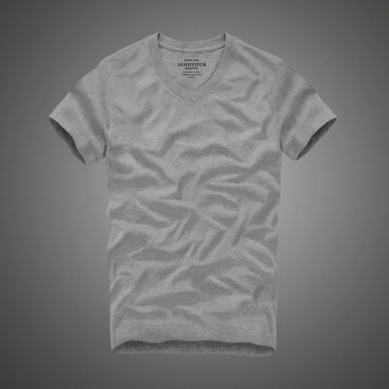 

T shirt 100% cotton solid V-Neck short sleeve tshirt