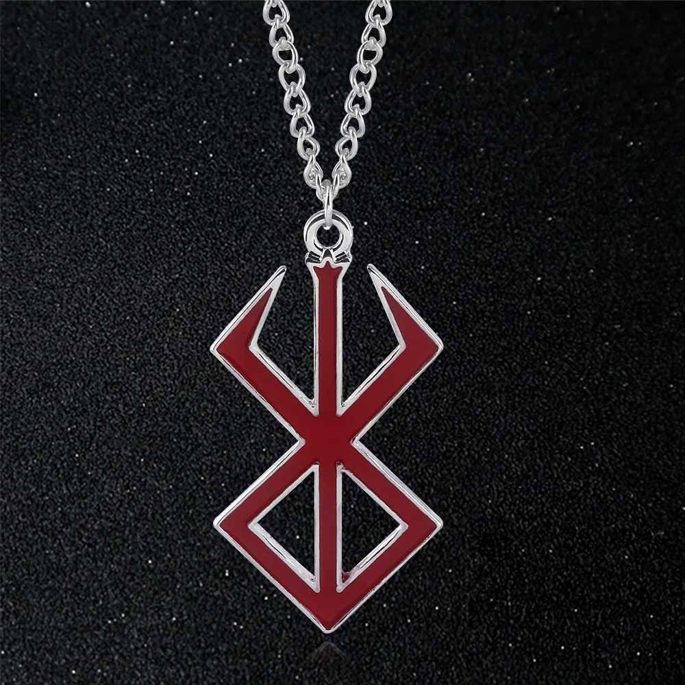 Berserk Brand of Sacrifice Pendant Necklace Black Swordsman Guts Metal Necklace for Women Men Fans Souvenir Jewelry