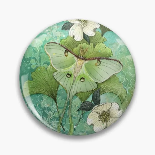 Luna Moth Металлические Булавки с отворотом синие морские броши значки модные