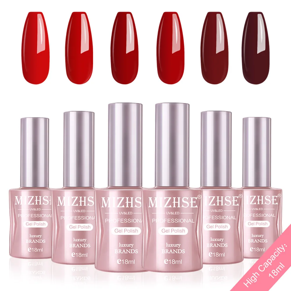 P34 MIZHSE набор гель-лака UV Vernis Полупостоянный Гель-лак лаковое гелевое покрытие для ногтей Отмачивание Чистый Цвет Гель-лак Подарочная коробка салонные наконечники - Цвет: P34