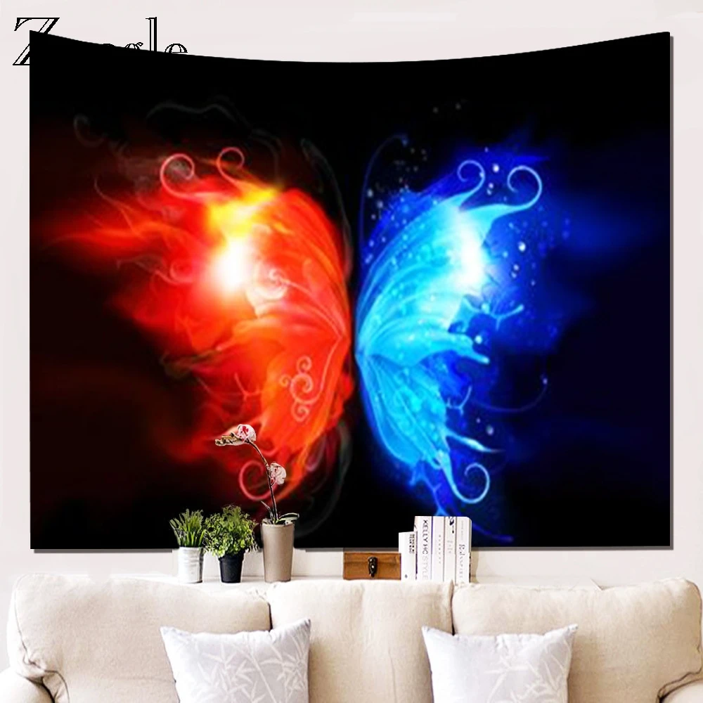 Zeegle бабочка Настенный Гобелен для дома офиса гостиной арт гобелен кровать