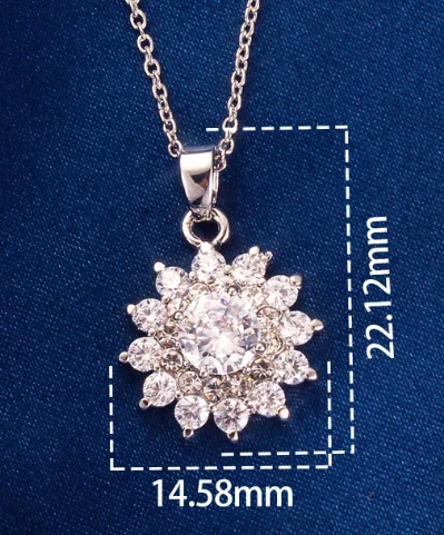 

UXN450 925 Sterling Silver Wedding Pearl Zircon Necklace Earrings crystal lovers Bracelet