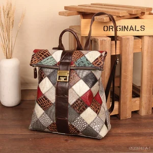 Рюкзак женский из натуральной кожи, школьный, винтажный, для ноутбука, рюкзак для путешествия