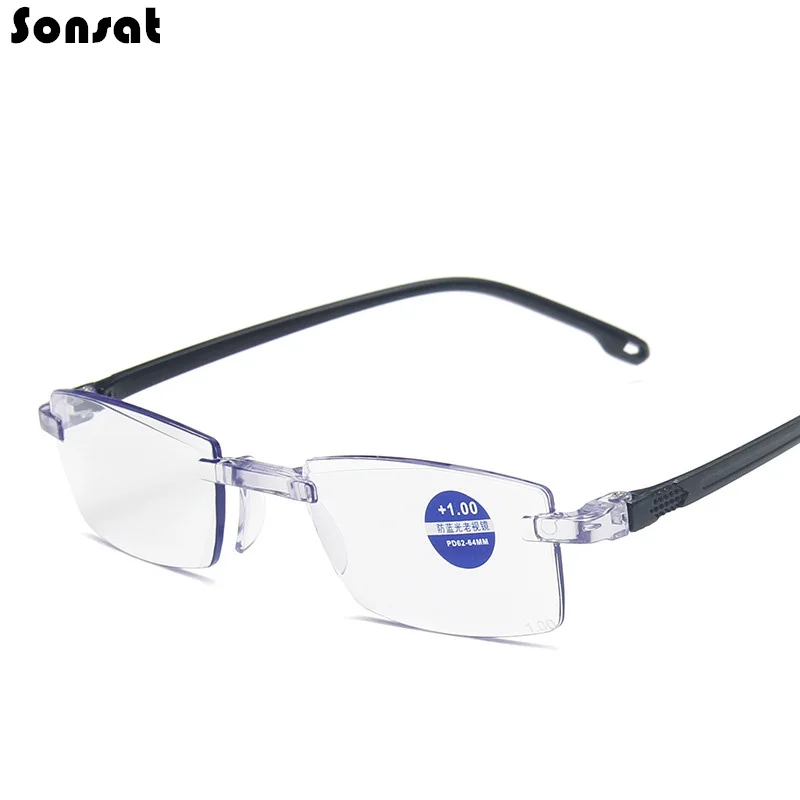 Очки для чтения без оправы с защитой от синего света мужчин и женщин аксессуар