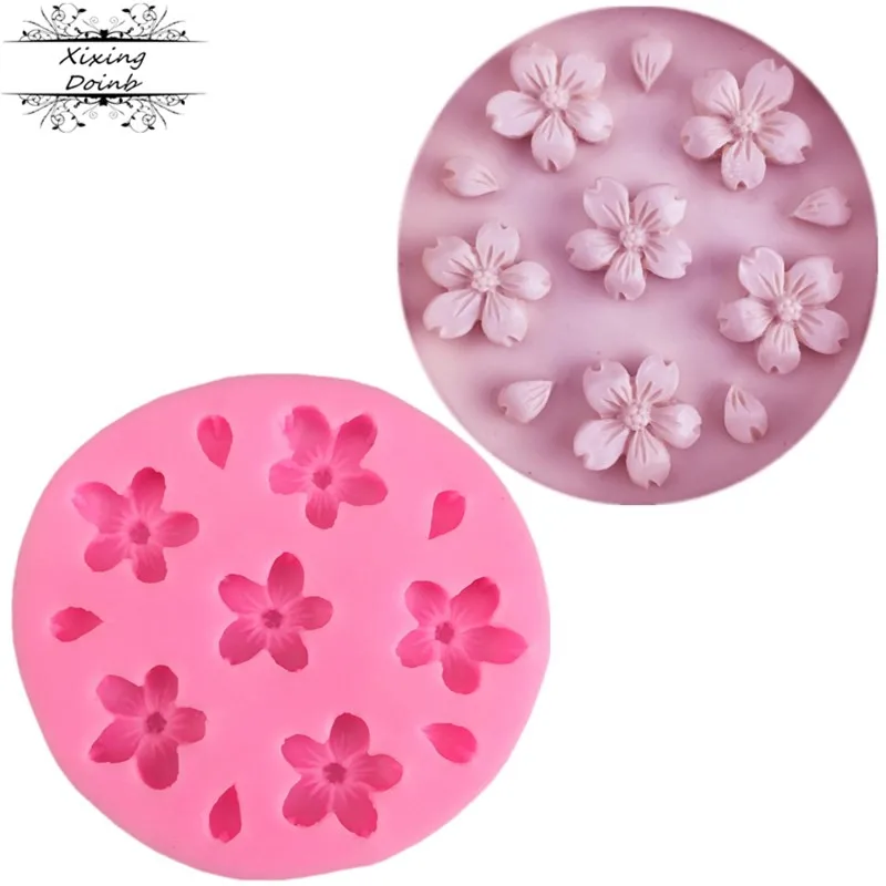 3D форма вишни силикагель цветка конфеты шоколадный торт инструмент для