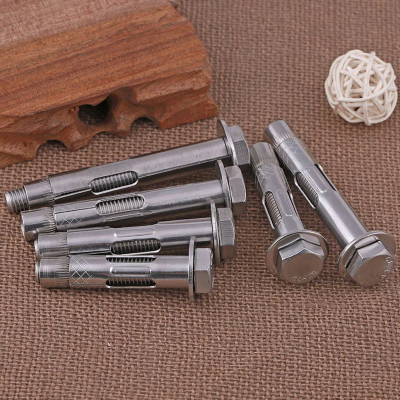 304 Нержавеющая Сталь Расширительный Винт Подъемный Болт С Внешним Шестигранником С Понижающим Ремнем Встроенным Напряжением Взрыв 2 Шт.