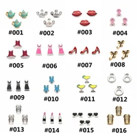12pcslot crystal crown charms scarves floating charms for floating memory charms lockets diy jewelry