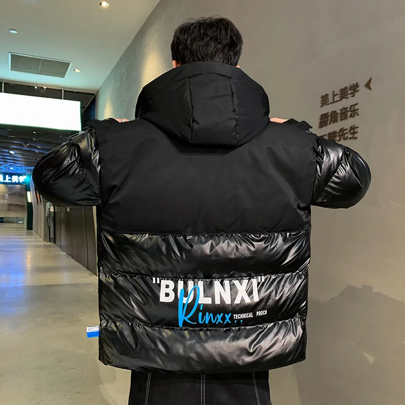 2021 New Winter Warmth Cotton-padded Clothes Trendy Fashion Hooded To Keep Warm Couple Thickening Bread Coat Ropa Para Hombre