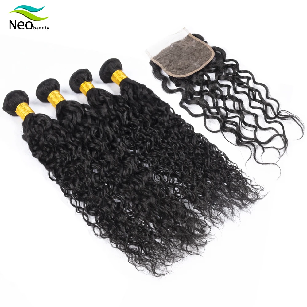 10 А камбоджийские волнистые пучки с застежкой 100% человеческие волосы