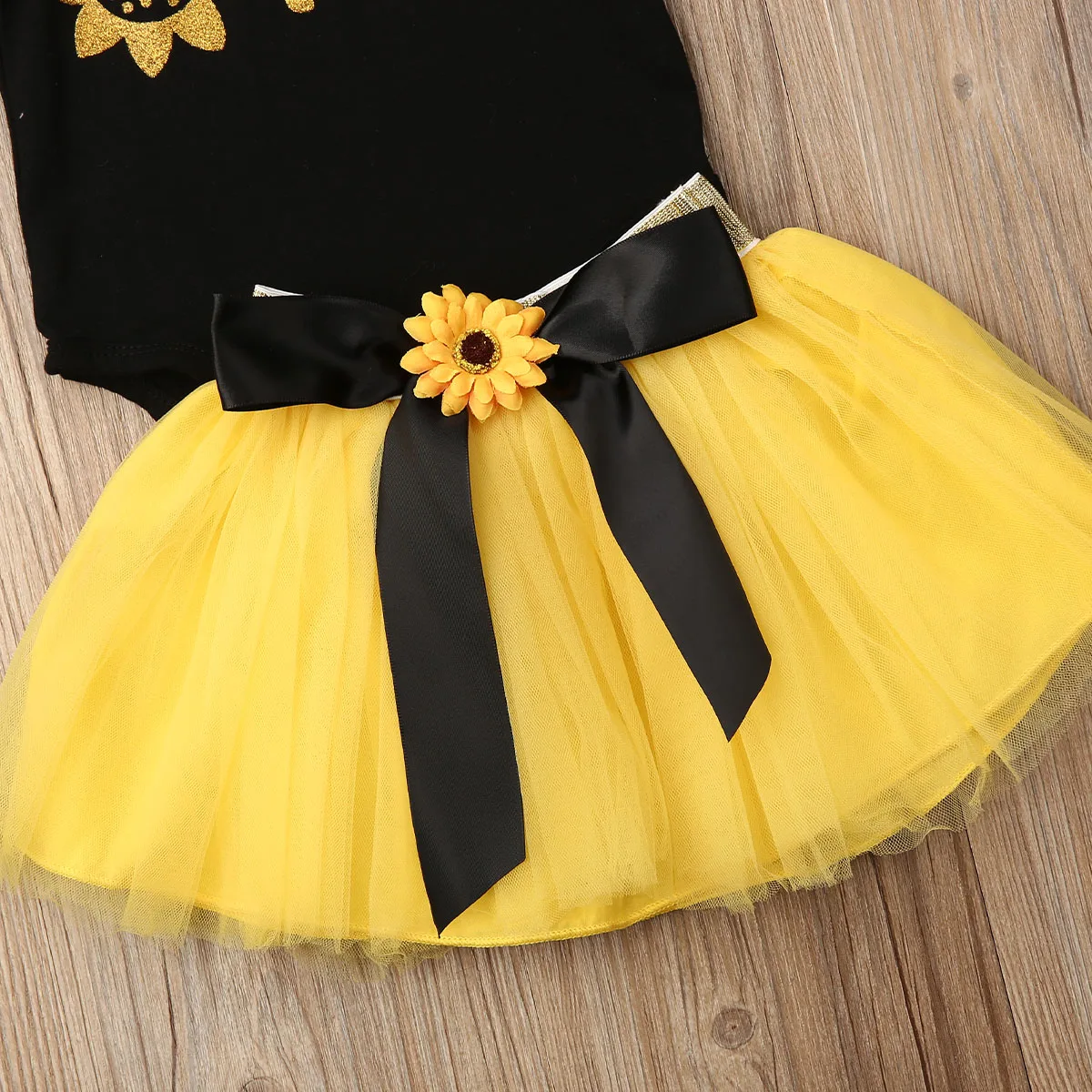 3PCS Baby Girl 1st Birthday Outfit Party Flowers Romper Cake Smash Tutu Dress | Детская одежда и обувь