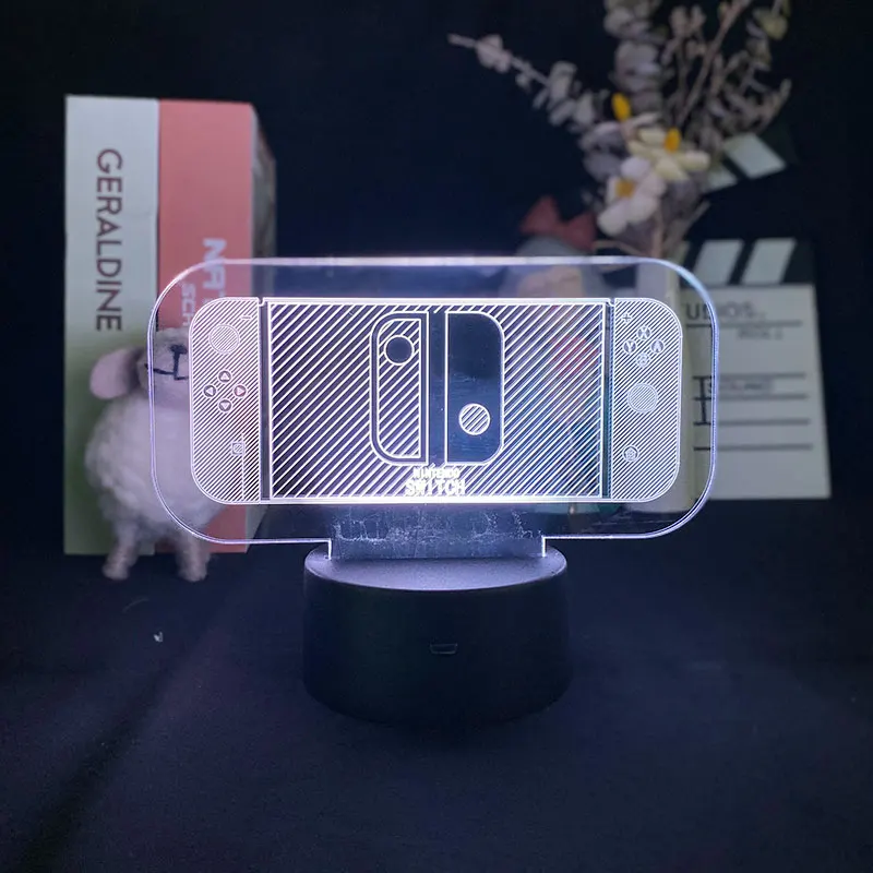 

Switch Recreational Machine Game Anime Delineascope Lamp 3D Night Light Alarm Clock Base for Bedside Room Teenager Lamp Light