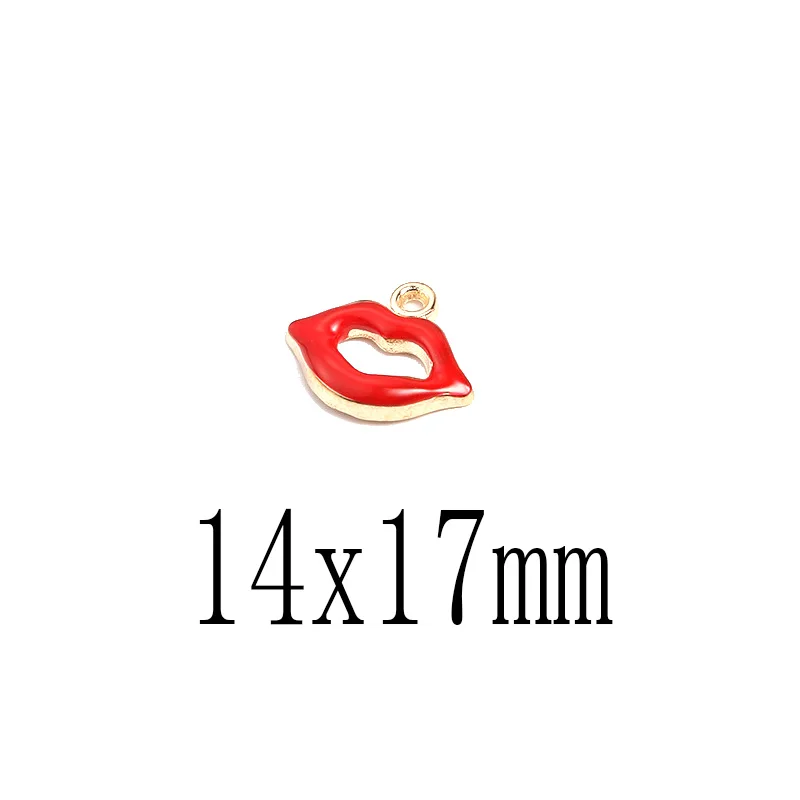 10 шт. сексуальные красные губы в форме рта из цинкового сплава аксессуары для