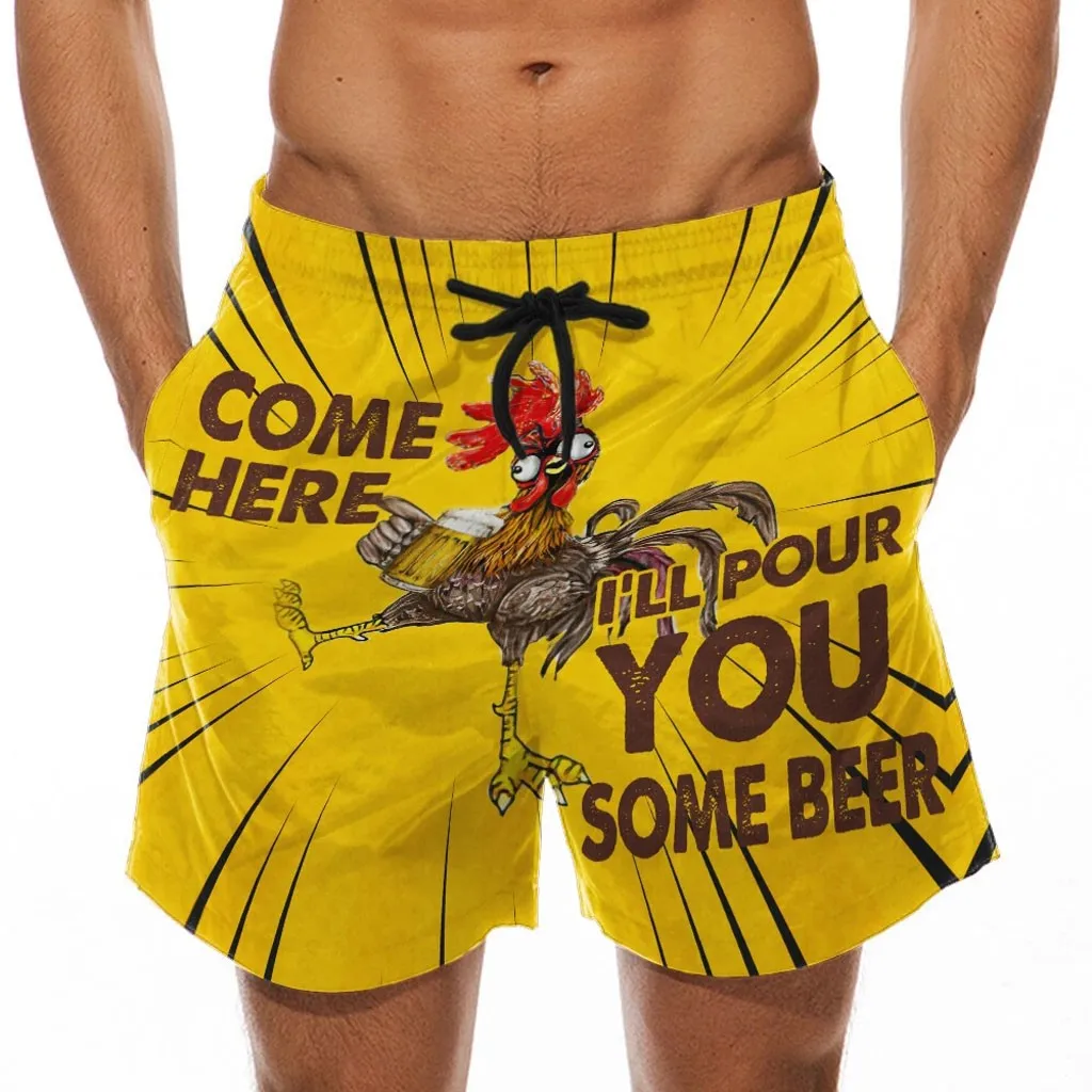 Шорты для бега мужские с принтом пениса Пляжные штаны на шнурке повседневные