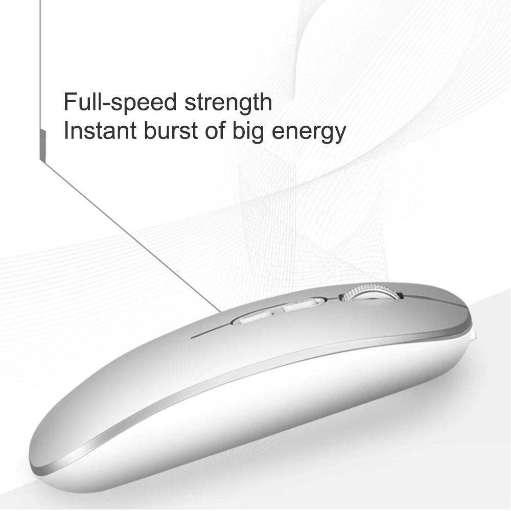 Беспроводная мышь CHYI 2 4G перезаряжаемая ультратонкая Бесшумная оптическая USB