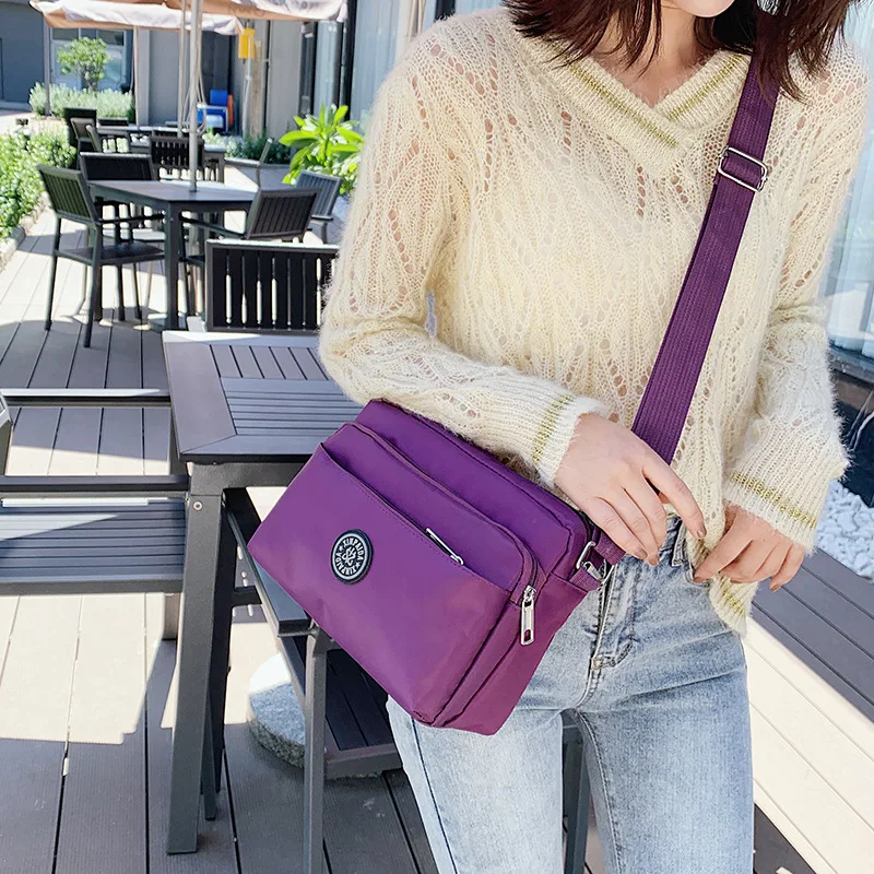 

2021 Casual Solid Color Women Bags Luxury Designer Shoulder Bag Nylon Cloth Lady Messenger Bag Mobile Phone Bag Wholesale