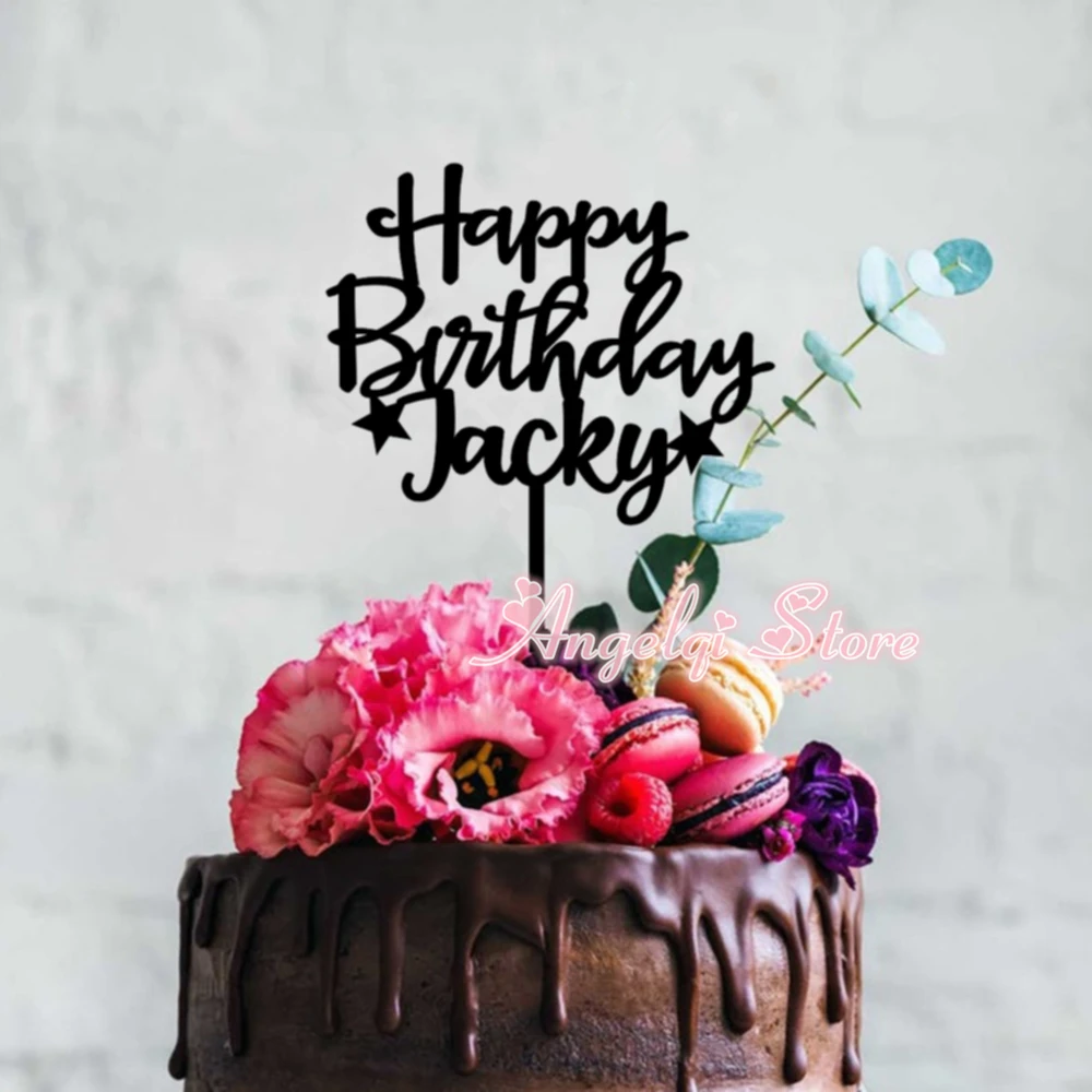 Дерево Топпер для торта С Днем Рождения персонализированный именной торт