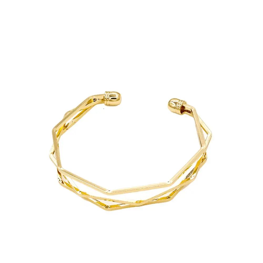 

BM062 Fashion Geometric Open Bracelet For Women Three Layers Alloy Personality Bangles Jewelry Wholesale