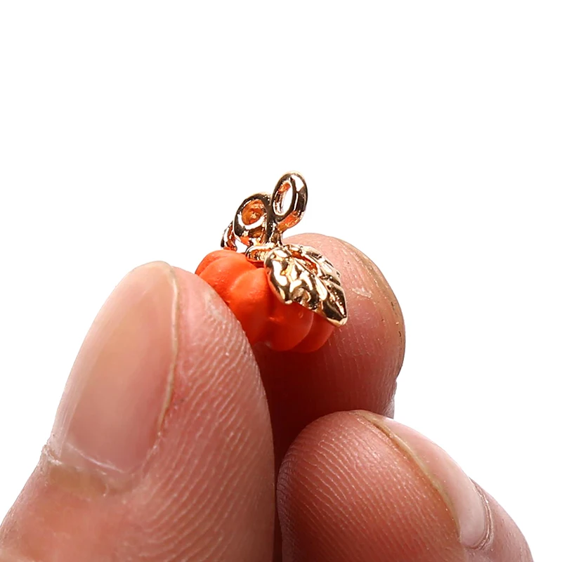 

10Pcs 3D Pumpkin Charms Pendant DIY Earrings Necklace Jewelry Making Accessories