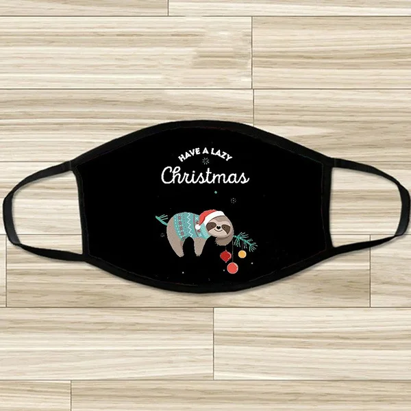 

10pcs/lot Fashion Animal Sloth alpaca Pattern Christmas Masks Comfortable Breathable Face Mask