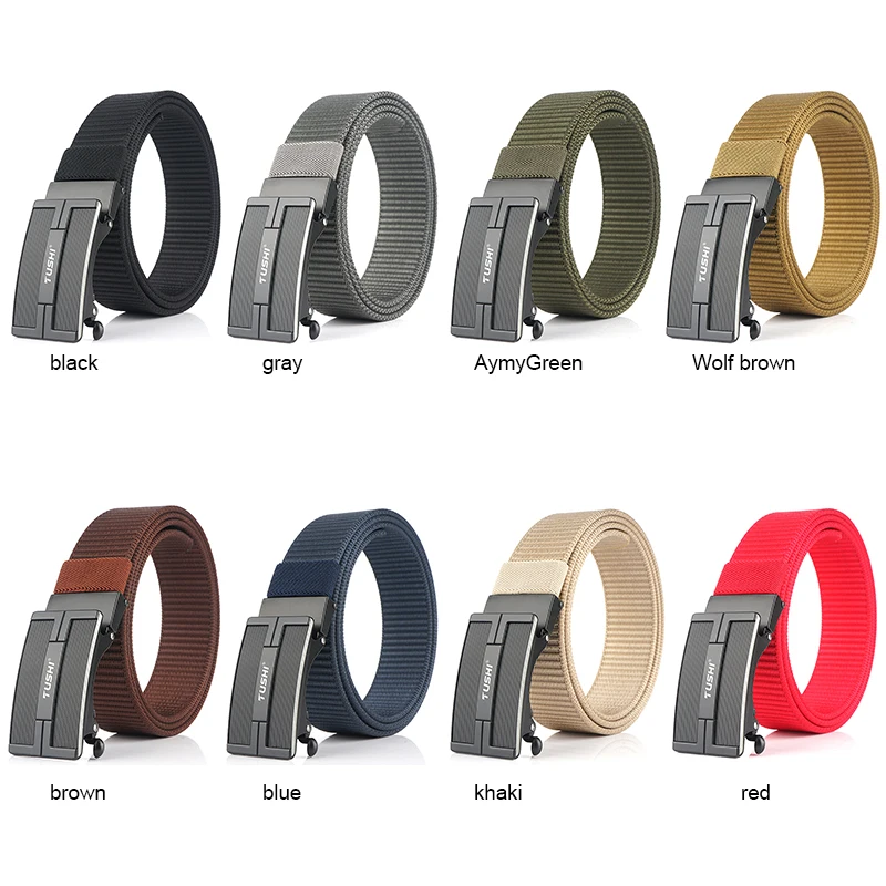 Пояс тактический мужской автоматической застежкой HSSEE 2020 с жесткой металлической пряжкой и мягкой нейлоновой лентой толщиной 3 мм для мужчин военной армии.