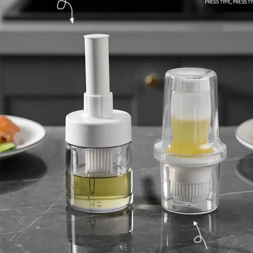 Портативная силиконовая бутылка для масла с щеткой технические кисти кисть