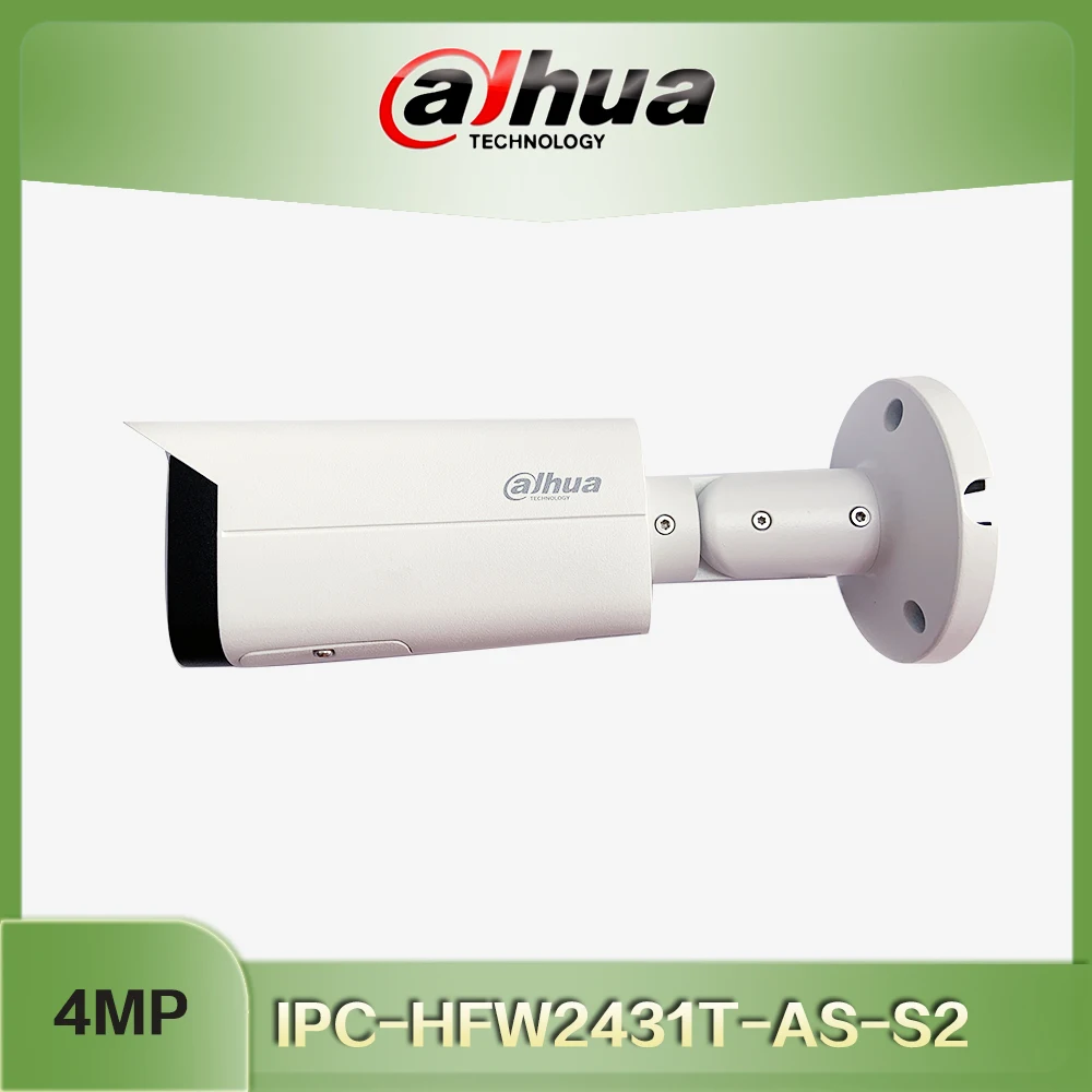 

Dahua Bullet Camera 4MP IP Camera IPC-HFW2431T-AS-S2 Fixed-focal Network Camera 1/3" CMOS image sensor POE Security camera