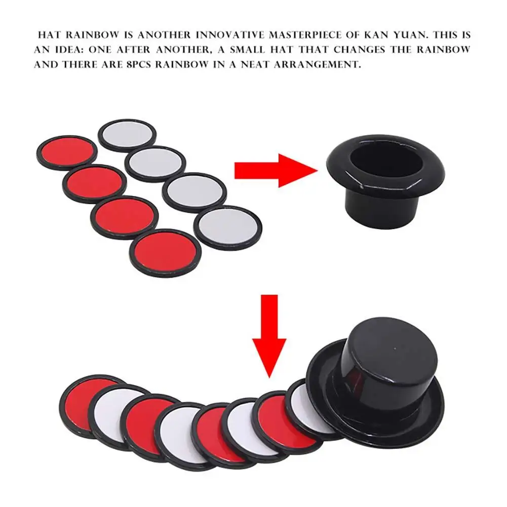 

Magic Hat Rainbow Piece Funny Magic Tricks Super Power close up syage Props magician magie profession Kids Toy Children's Gift